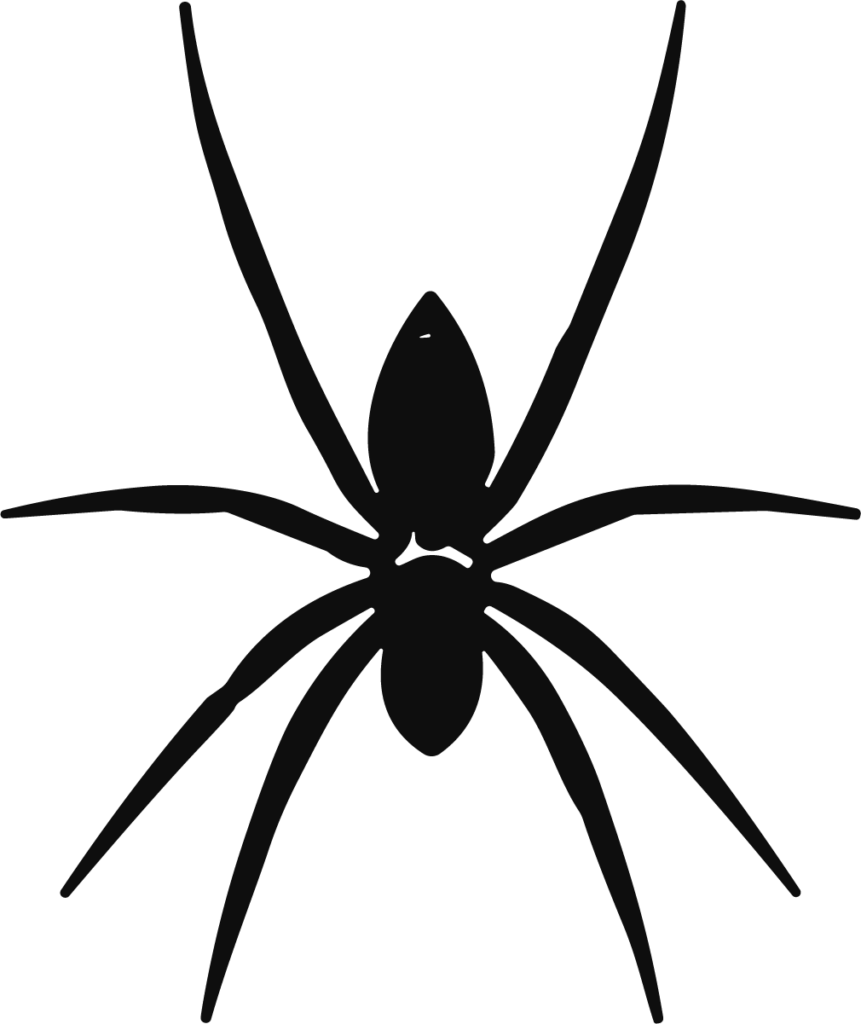 Spider Silhouette SVG Creepy Crawly Vector