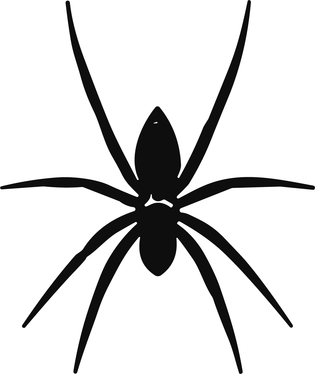 Spider Silhouette SVG Creepy Crawly Vector - Image 1