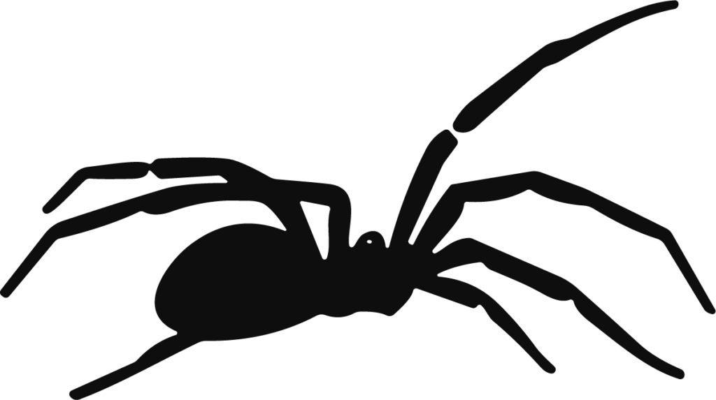 Spider Silhouette SVG Creepy Crawler Vector