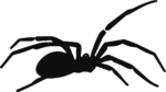 Spider Silhouette SVG Creepy Crawler Vector