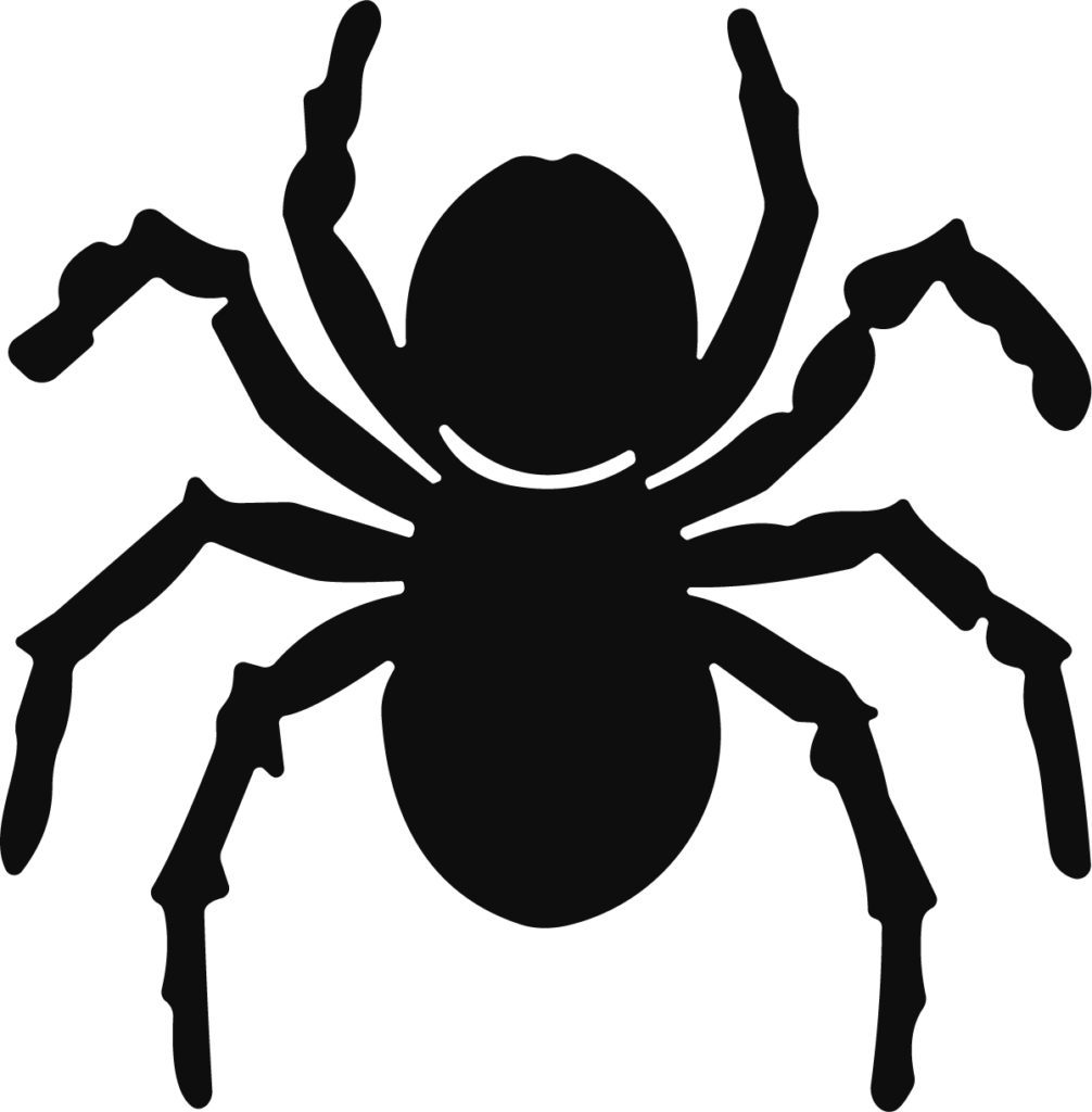 Spider Silhouette SVG Spooky Black Vector