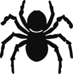Spider Silhouette SVG Spooky Black Vector