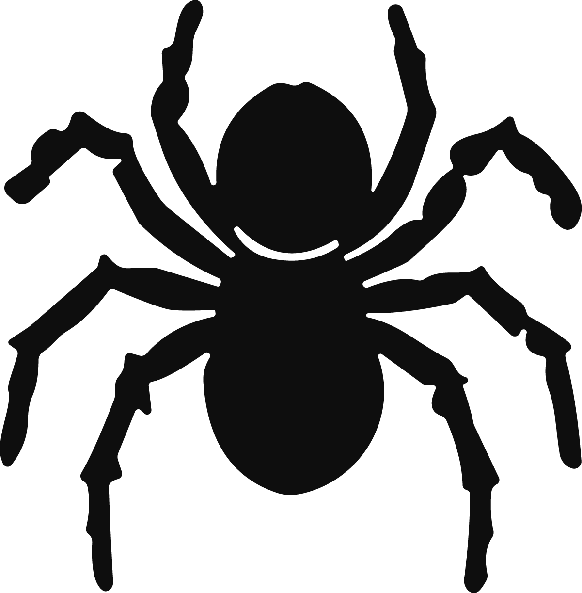 Spider Silhouette SVG Spooky Black Vector - Image 1