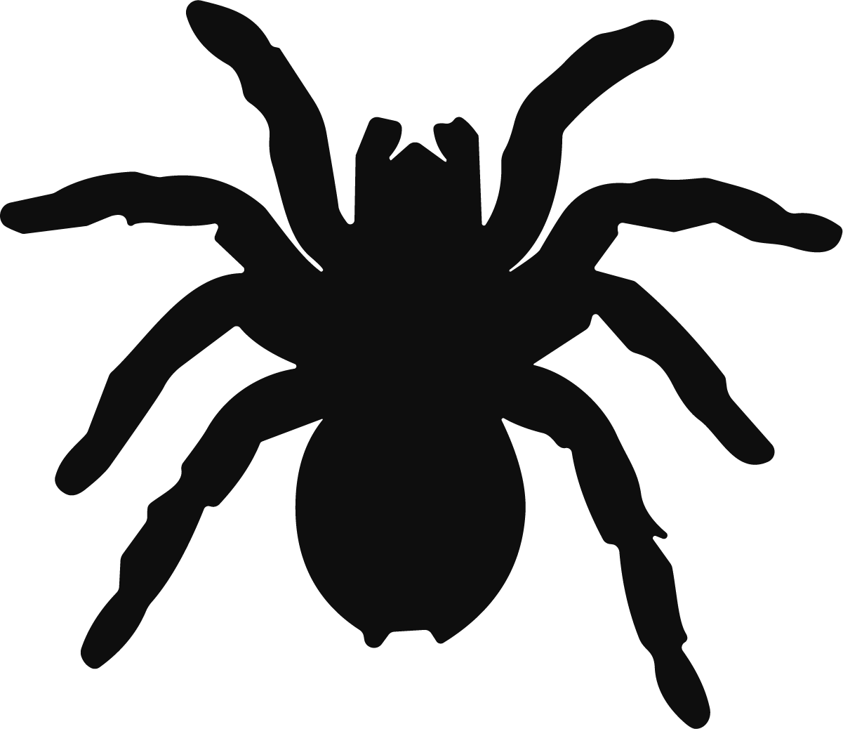Spider Silhouette SVG Creepy Crawly Vector - Image 1