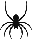 Spider Silhouette SVG Creepy Crawly Vector