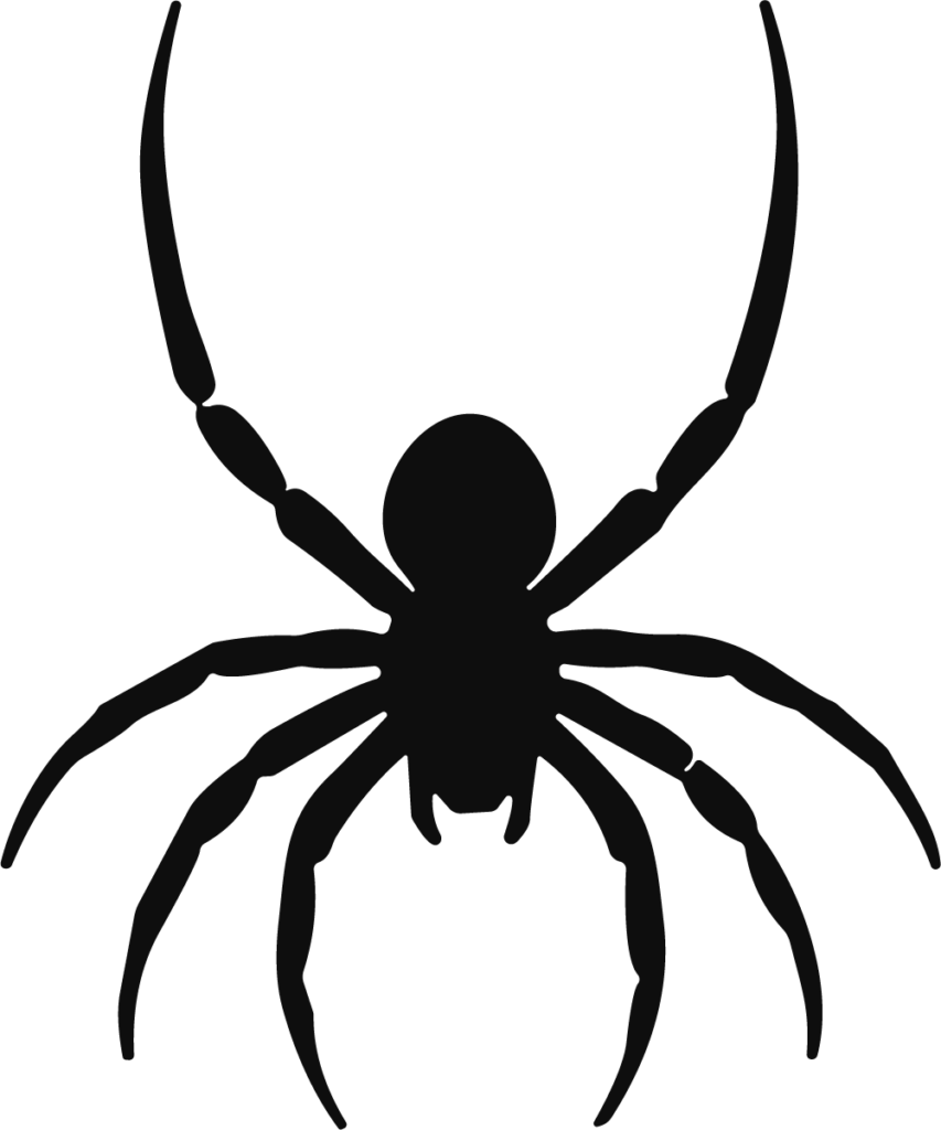 Spider Silhouette SVG Creepy Crawly Vector