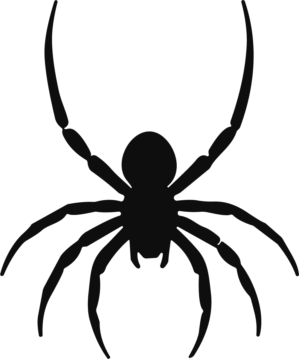 Spider Silhouette SVG Creepy Crawly Vector - Image 1