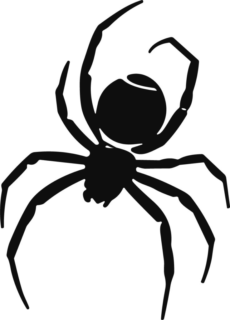Spider Silhouette SVG Eerie Crawler Vector