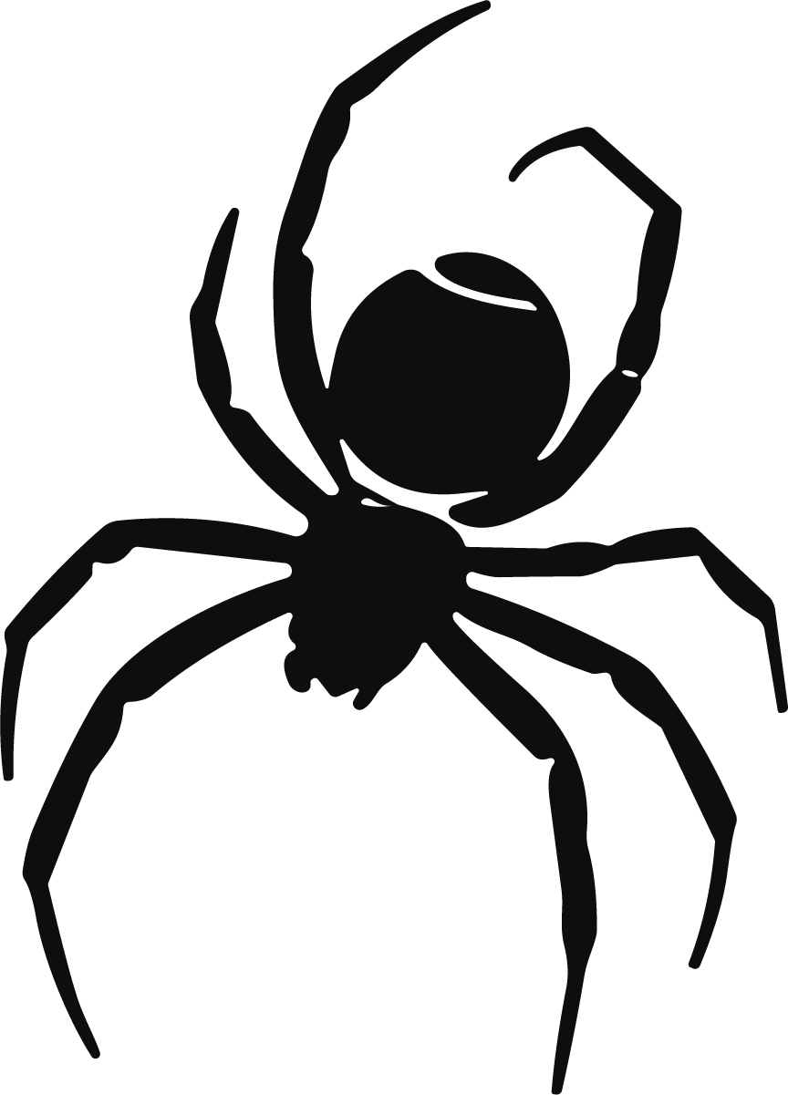 Spider Silhouette SVG Eerie Crawler Vector - Image 1