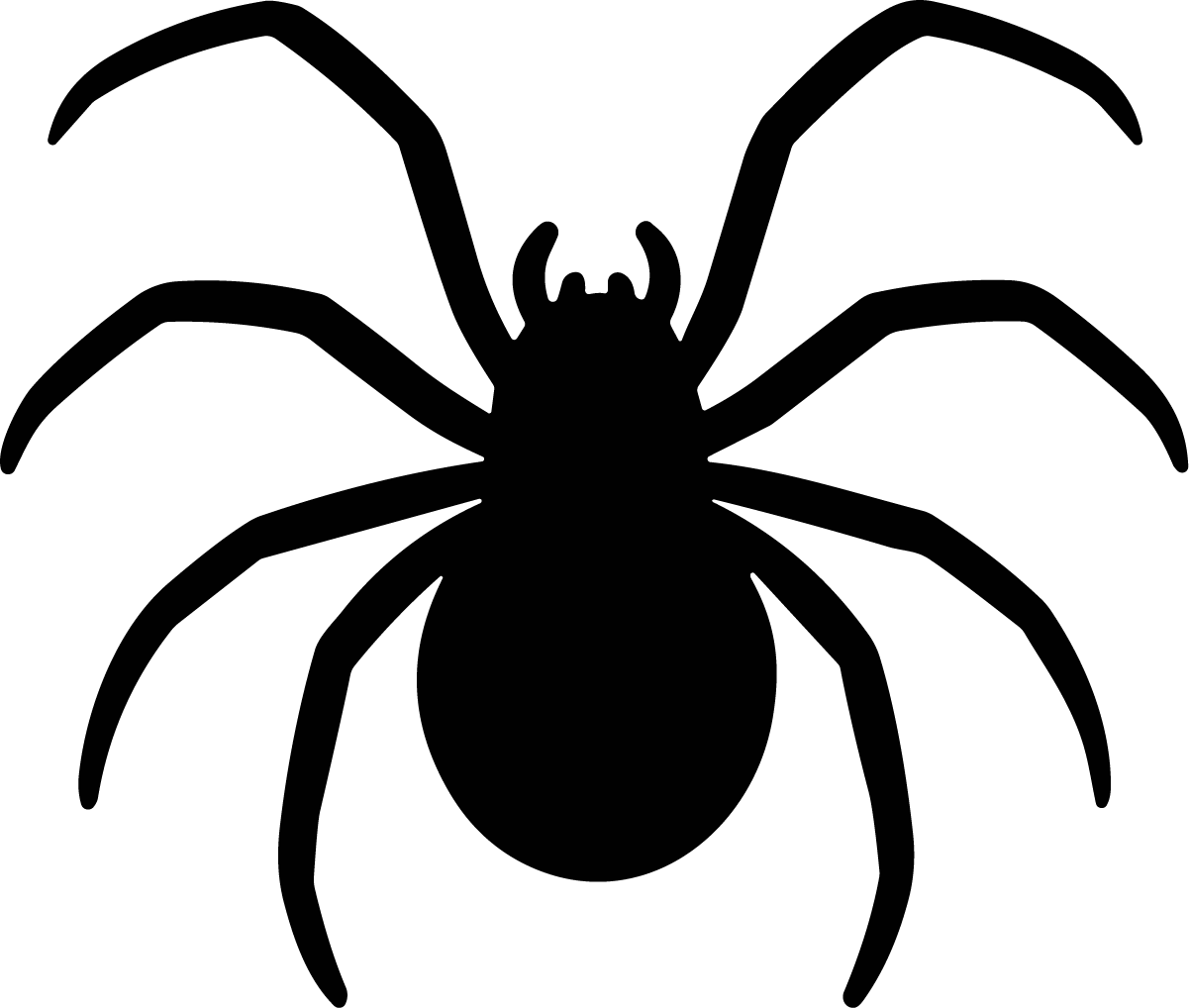 Spider Silhouette SVG Creepy Crawly Vector - Image 1