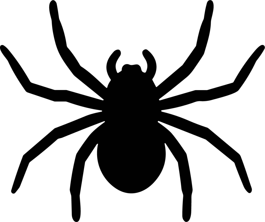 Spider Silhouette SVG Creepy Crawler Vector