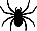 Spider Silhouette SVG Creepy Crawler Vector