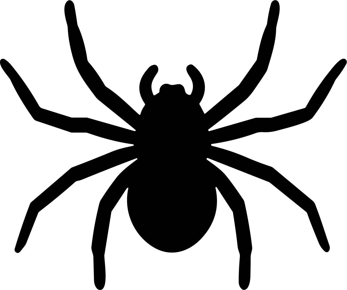 Spider Silhouette SVG Creepy Crawler Vector - Image 1