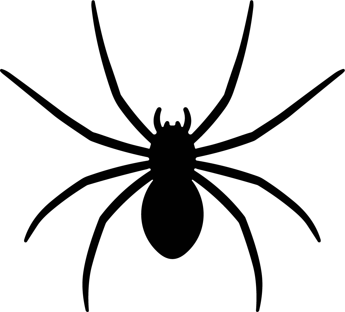 Spider Silhouette SVG Creepy Crawly Vector - Image 1