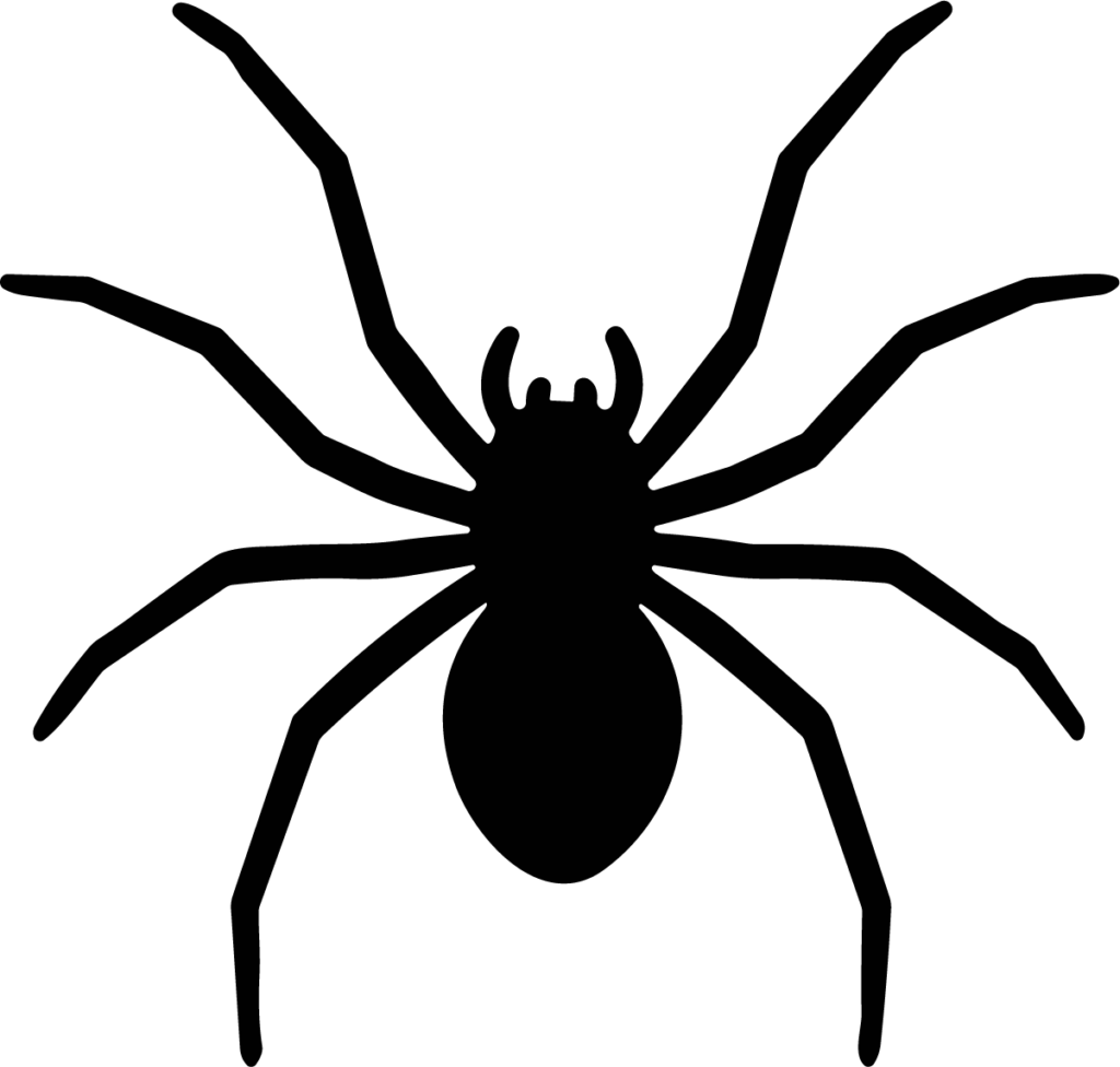 Spider Silhouette SVG Creepy Crawler Vector