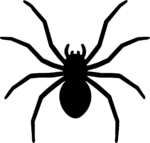Spider Silhouette SVG Creepy Crawler Vector