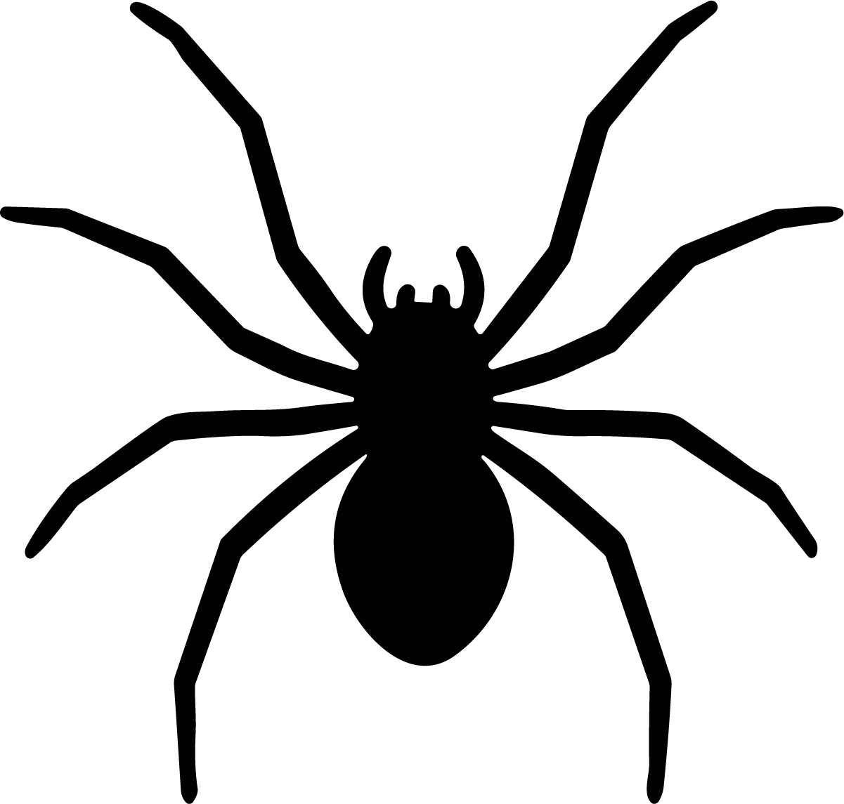 Spider Silhouette SVG Creepy Crawler Vector - Image 1