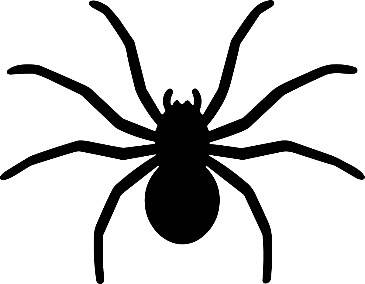 Spider Silhouette SVG Creepy Crawly Vector - Image 1