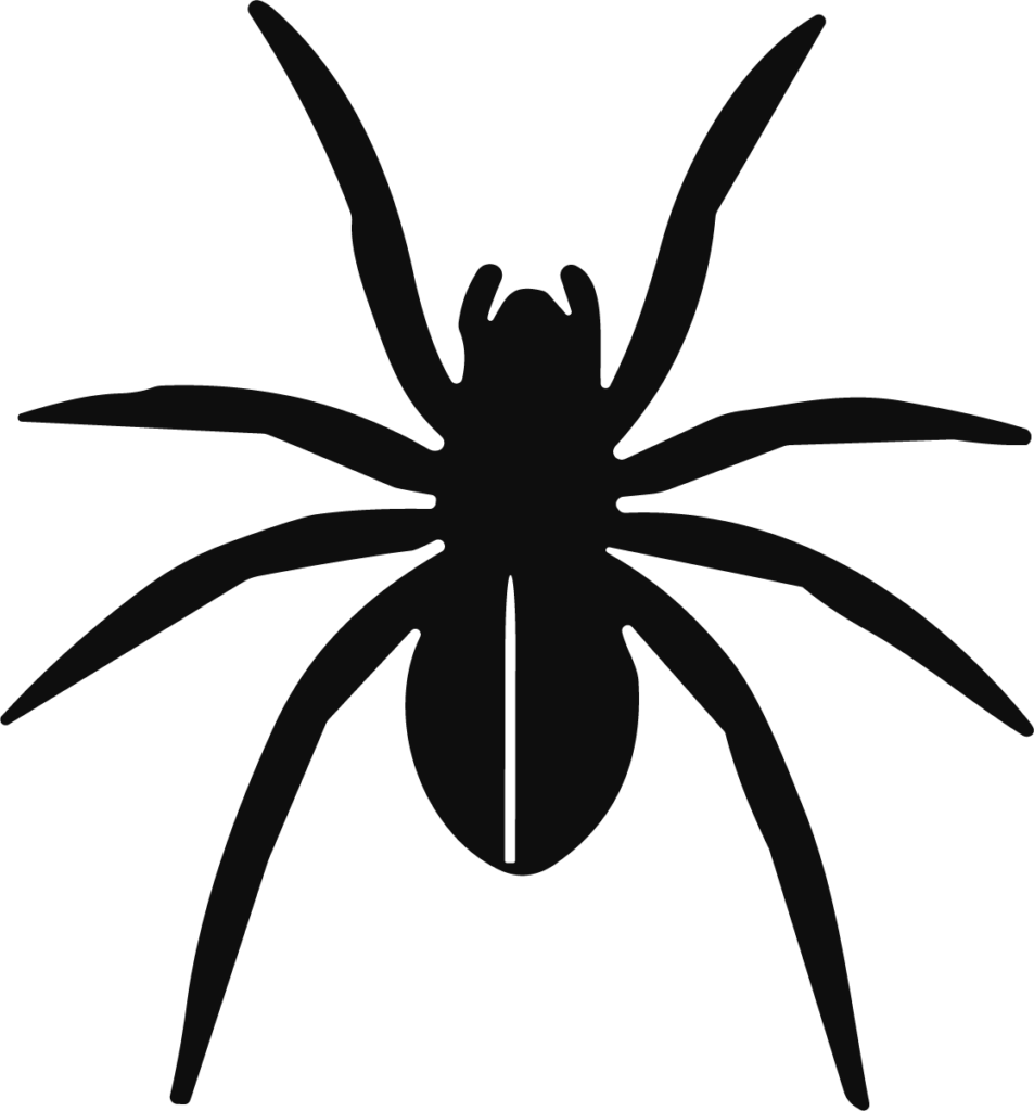 Spider Silhouette SVG Creepy Crawly Vector