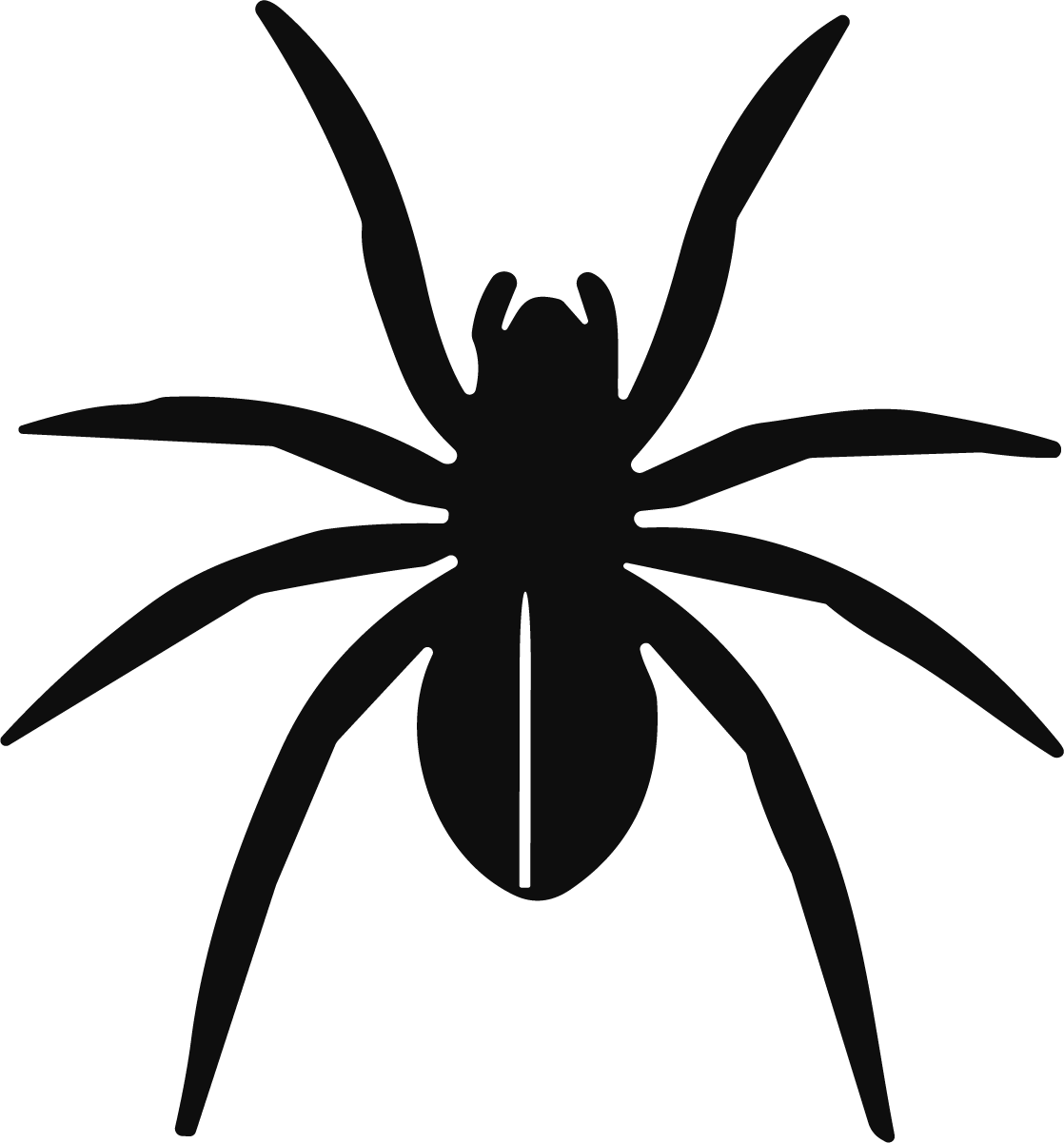 Spider Silhouette SVG Creepy Crawly Vector - Image 1
