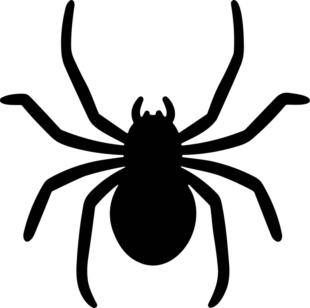 Spider Silhouette SVG Spooky Black Vector