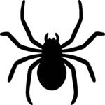 Spider Silhouette SVG Spooky Black Vector
