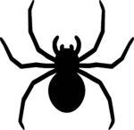 Spider Silhouette SVG Creepy Crawler Vector