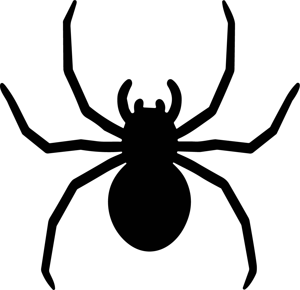 Spider Silhouette SVG Creepy Crawler Vector - Image 1