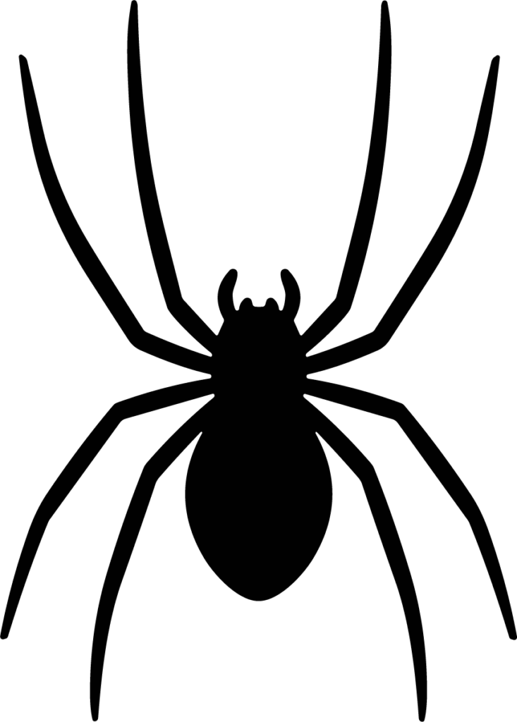 Spider Silhouette SVG Spooky Black Vector