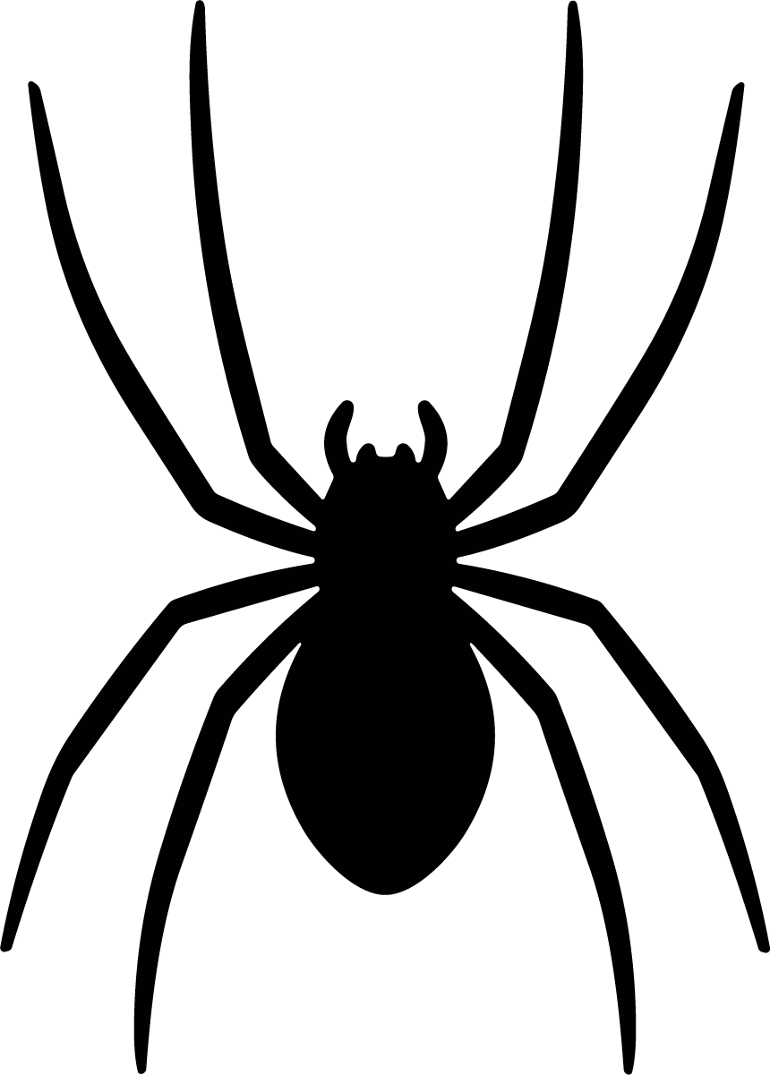 Spider Silhouette SVG Spooky Black Vector - Image 1