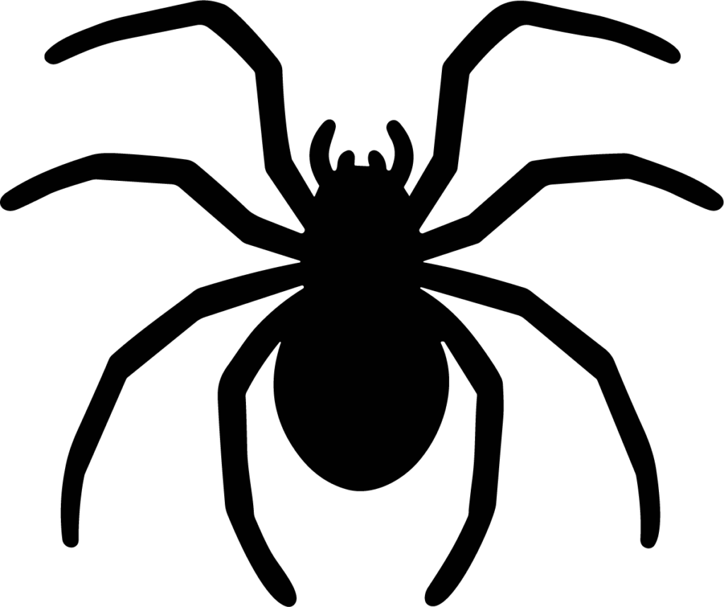 Spider Silhouette SVG Creepy Crawly Vector