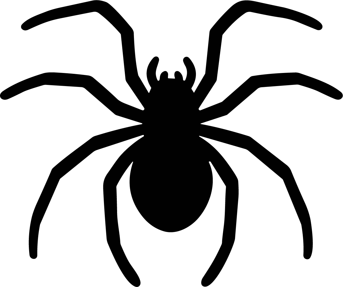 Spider Silhouette SVG Creepy Crawly Vector - Image 1