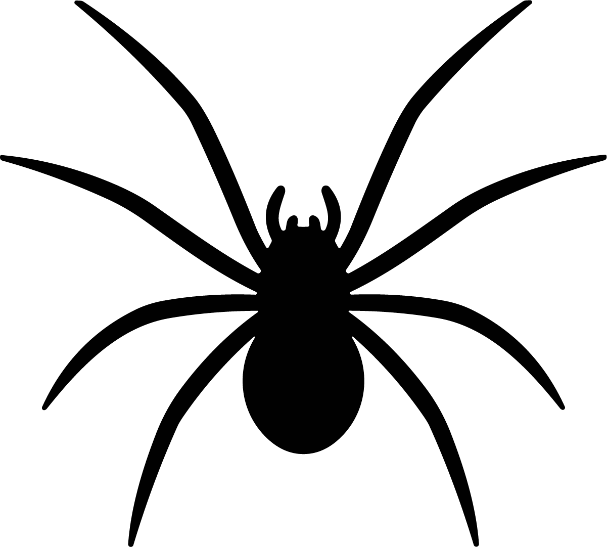 Spider Silhouette SVG Creepy Crawly Vector - Image 1