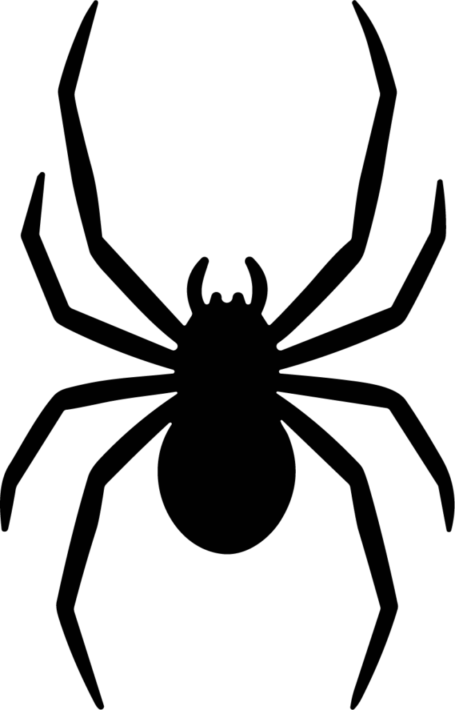 Spider Silhouette SVG Creepy Crawler Vector