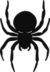 Spider Silhouette SVG Spooky Black Vector