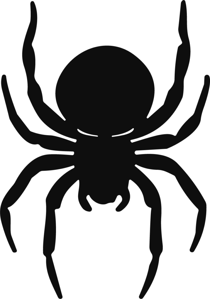 Spider Silhouette SVG Spooky Black Vector