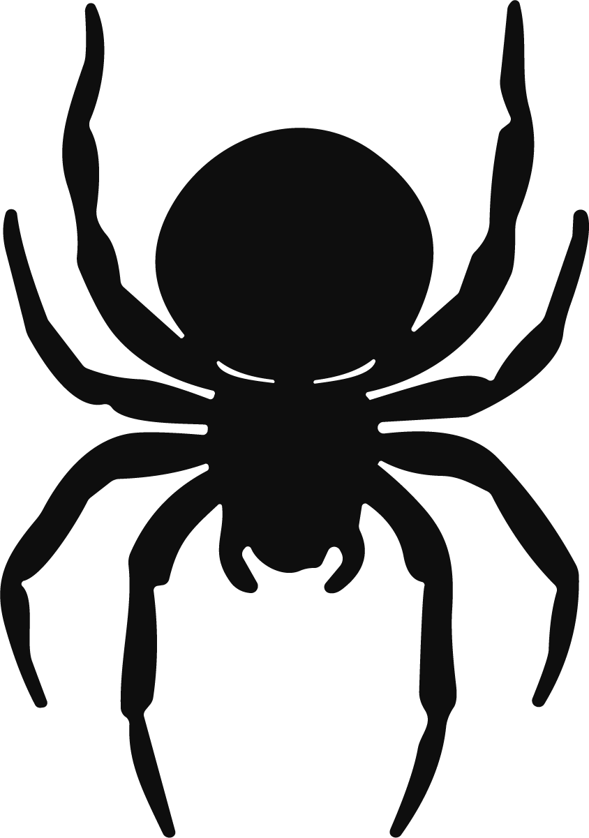 Spider Silhouette SVG Spooky Black Vector - Image 1