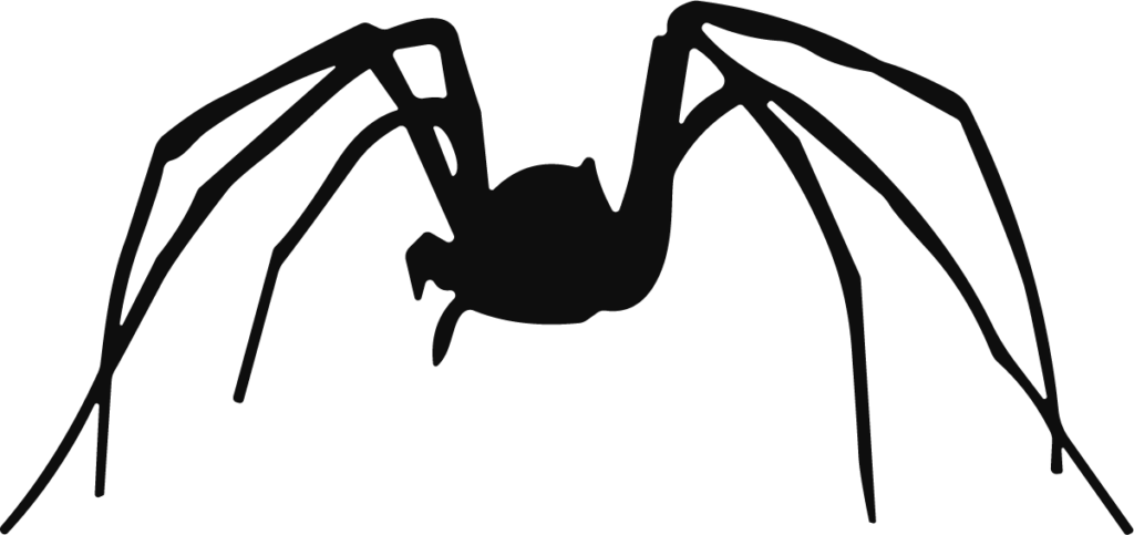 Spider Silhouette SVG Creepy Crawler Vector