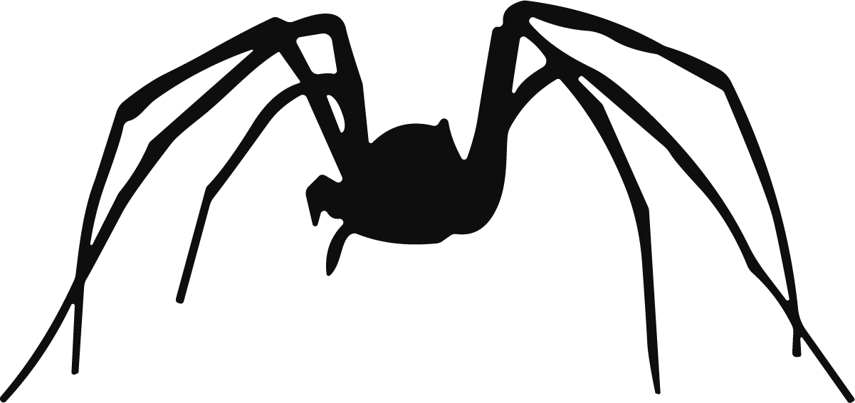 Spider Silhouette SVG Creepy Crawler Vector - Image 1