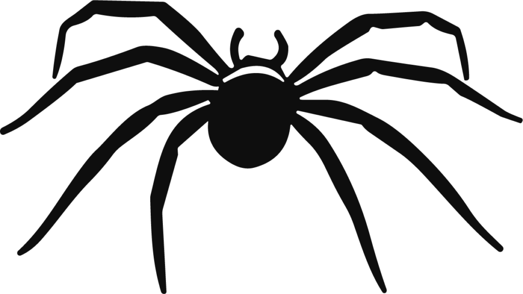 Spider Silhouette SVG Spooky Black Vector