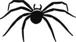 Spider Silhouette SVG Spooky Black Vector
