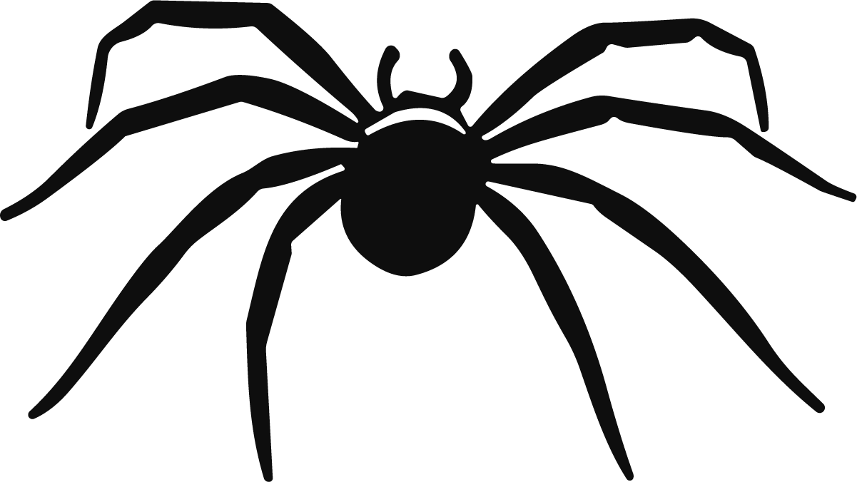 Spider Silhouette SVG Spooky Black Vector - Image 1