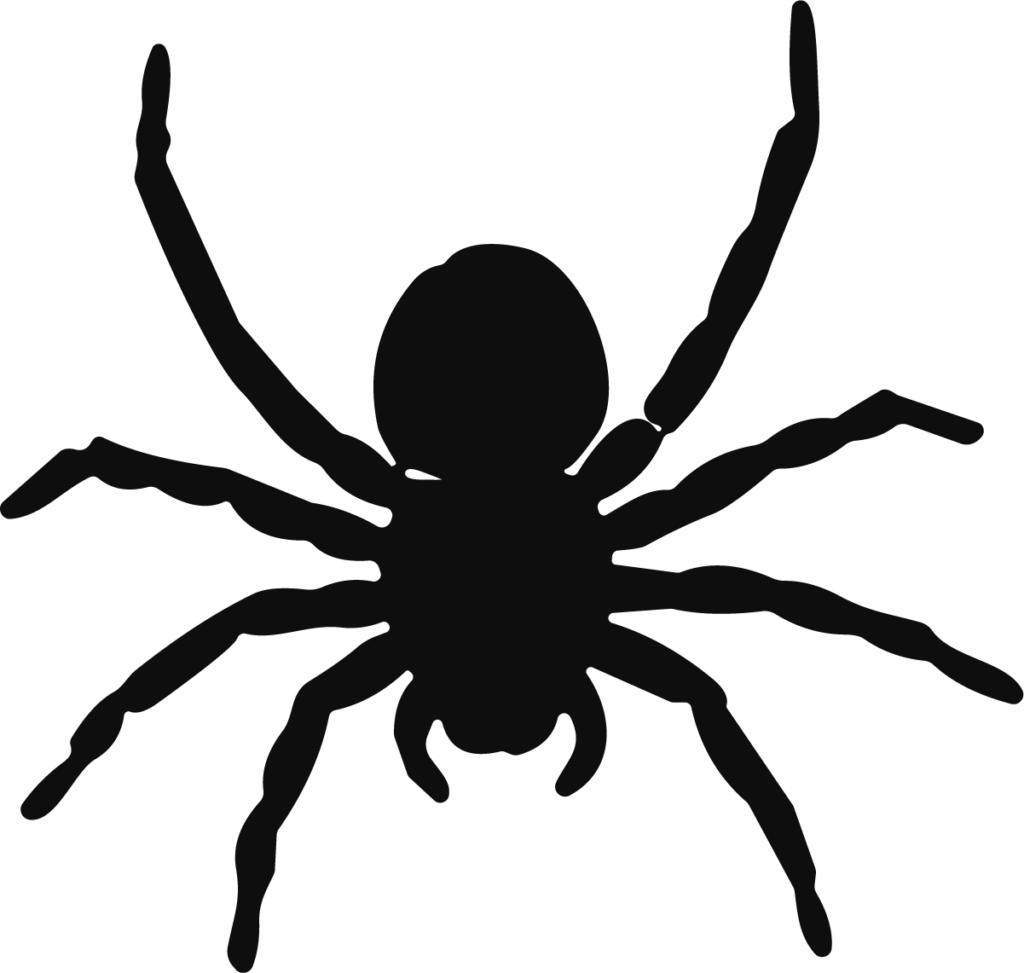 Spider Silhouette SVG Creepy Crawly Vector