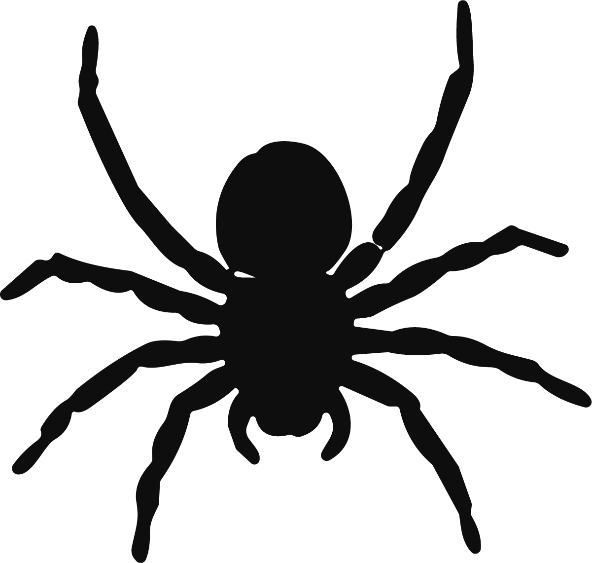 Spider Silhouette SVG Creepy Crawly Vector - Image 1