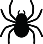 Spider Silhouette SVG Spooky Bold Vector