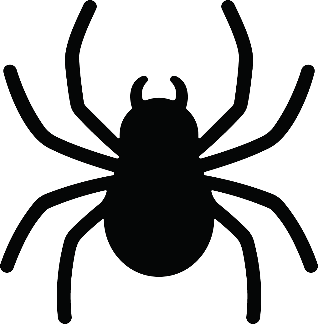 Spider Silhouette SVG Spooky Bold Vector - Image 1
