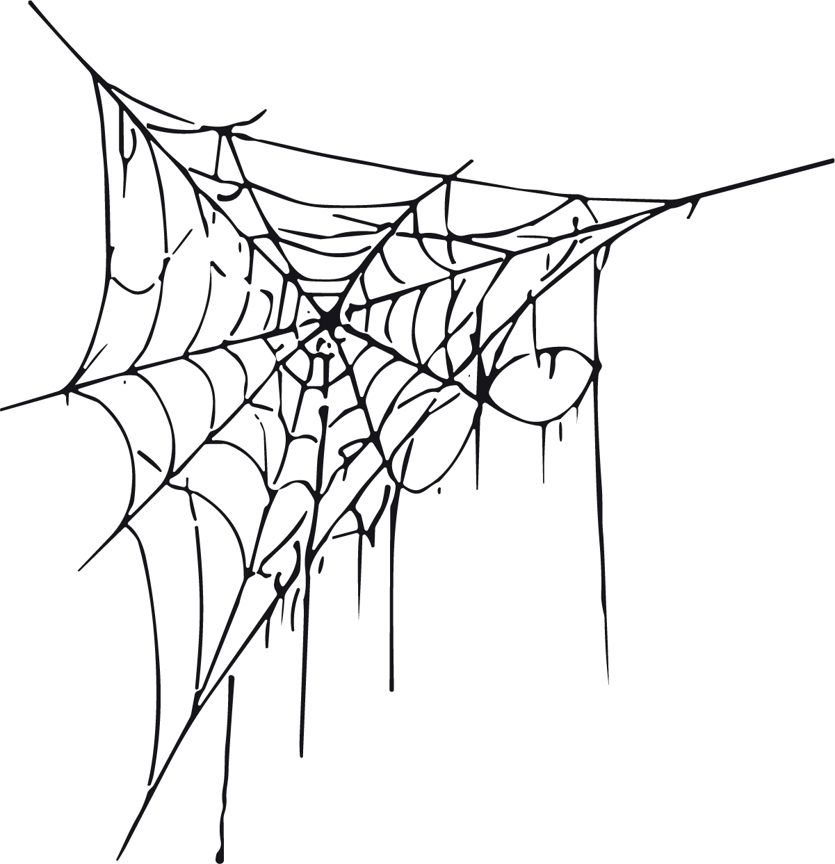 Spider Web SVG Tattered Corner Vector - Image 1