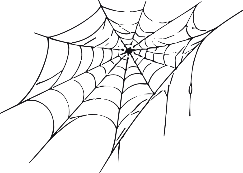 Spider Web SVG Spooky Sketch Vector