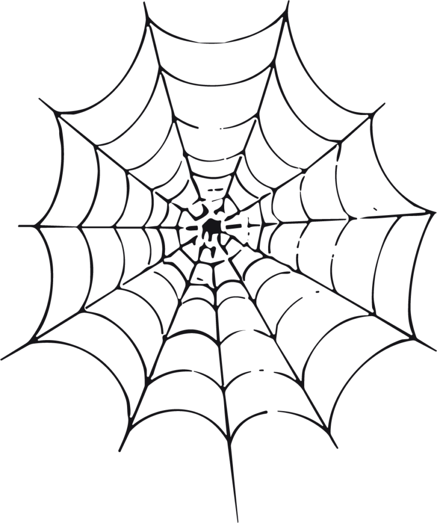 Spider Web SVG Spooky Sketch Vector