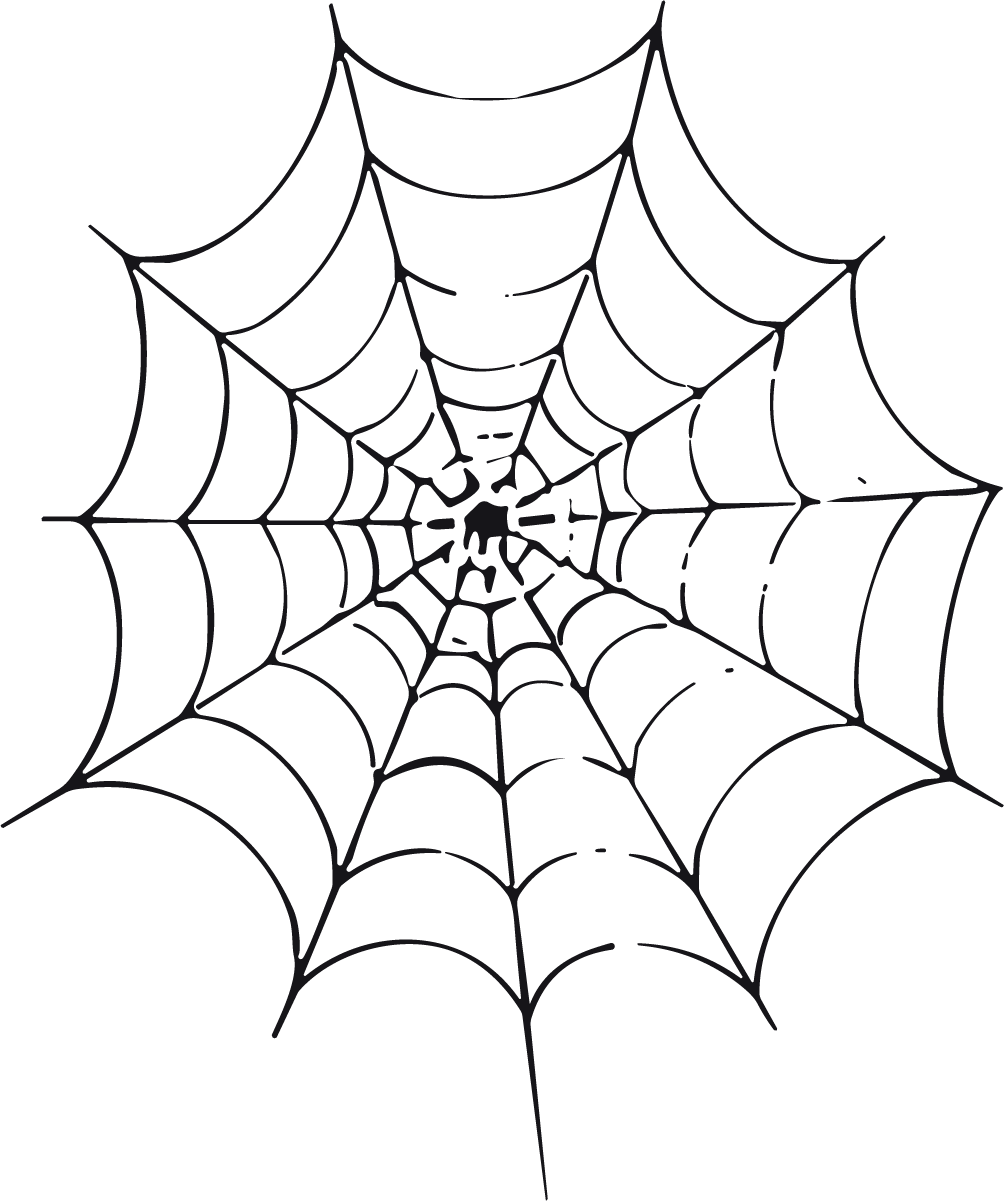 Spider Web SVG Spooky Sketch Vector - Image 1